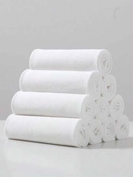 5入組新生兒白色布尿布，吸水性好的純棉柔軟肌膚友好型防水可重複使用的尿布，適合全年使用，尺寸為40*45cm