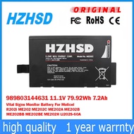 989803144631 11.1V 79.92Wh 7.2Ah Vital Signs Monitor Battery For Molicel R202i ME202 ME202C ME202A M