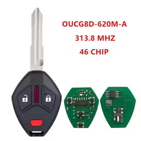 OUCG8D-620M-A 313.8 MHZ 3 Buttons ID46 Chip Remote Car Key For Mitsubishi Lancer 2007-2015 i-MiEV La