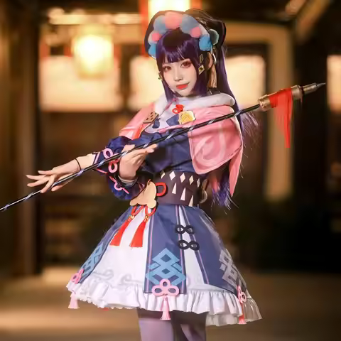 Game Genshin Impact YunJin Cosplay Costume Anime Chinese Opera Outfit Yun Jin Lolita Dress Women Par