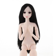 60CM BJD Doll With 20Movable Joints And 4D Simulated Eyelashes 13 Mid-length Wig Female Fashion Modification Body Girl Nude Toy