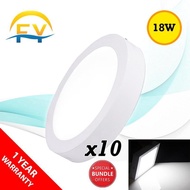(10pcs) FY Surface Downlight LED Panel Light Ceiling Light 8 inch 18W - Round - Daylight / WaWhite /