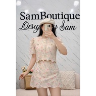 [Express] High Quality Cream Embroidered Floral Dress Set S53