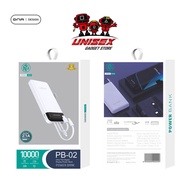 DNA design PB-02  PowerBank 10000mah LED Digital display 3in1 Cable Power Bank PB02