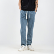 Quần Jean Nam H90 Quần Jean Ống Rộng Cạp Chun Chất Liệu Bò Cotton Không Co Giãn Chống Nhăn Bền Màu T