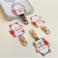 360 Rotatable Mobile Phone Gasket Lanyard Fixing Piece Case Ornaments Connection Card Sling Hanging 