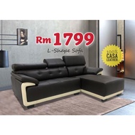 [Ready Stock] 108 : L shape Casa leather sofa