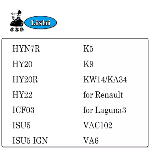 Lishi 2 in 1 Tool HYN7R HY20 HY20R HY22 ICF03 ISU5 K5 K9 KW14/KA34 for Renault Laguna3 VAC102 VA6 Lo
