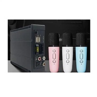 汽車 無線麥克風的 HDMI 卡拉 OK 混音器 附 HDMI、光纖 (Toslink)、AUX 的卡拉 OK 混音器系統，支援藍牙 V5.0