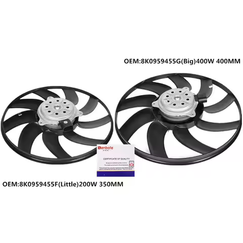 Engine radiator cooling fan module assembly OEM 8K0959455G left 8K0959455F right For Audi A4 B8 S4 A