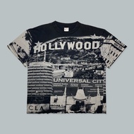 Kaos/T Shirt Vintage 90s AOP All Over Print Hollywood by Wayne Samuel