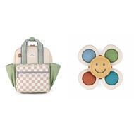 Itzy Ritzy Toddler Backpack + Fidget Toy, Checkerboard, Small