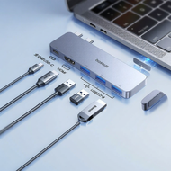 BASEUS | ฐานข้อมูล USB-C Dock Expansion Type-C Multi-Function Hub สำหรับ Apple Mac คอมพิวเตอร์ Air A