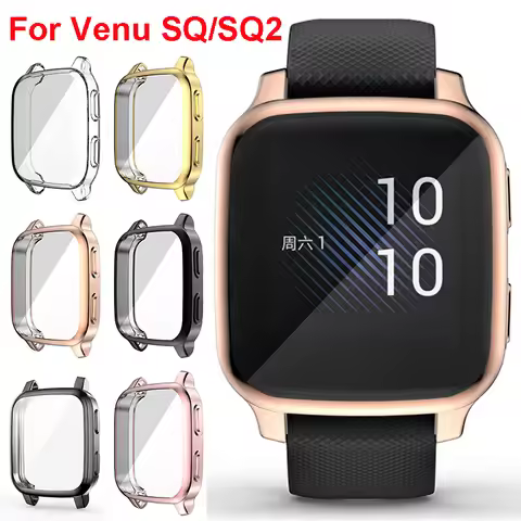 Case For Garmin Venu SQ/SQ Music TPU Full Screen Protector Protective Cover For Garmin Venu SQ 2/SQ 