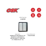 OSK AIR FILTER FOR HONDA CITY GN3 RHD 23~/ FIT GR3 JPN 19~/ JAZZ GR3 20~/ HRV RV5 RHD 21~/ VEZEL RV5