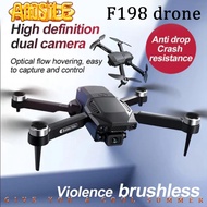 F198 Drone Brushless Motor WIFI FPV Dron HD Camera 8K Profesional Mengelakkan Halangan Boleh Lipat Q