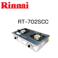 Rinnai เตาแก๊สตั้งโต๊ะ2หัวเตา รุ่นใหม่ RT-702SCC เตาแสตนเลสทั้งตัว ประหยัดแก๊ส หัวเตาแบบเหล็กหล่อ ถูกที่สุดในแอป