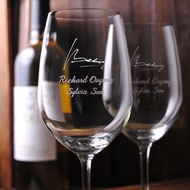 (一對價) 425cc【MSA 婚禮LOGO祝福對杯】結婚紅酒杯 情人節愛情紀念對杯 結婚禮物 客製化