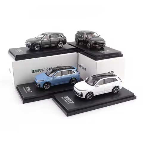 1/64 Original Ideal One Alloy Car L6 Model L7 New Energy L8 Electric Vehicle Mega MPV Collection L9