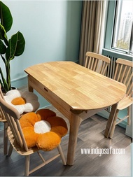 包送貨 Ambleside Solid Wood folding Dining Table + 4 Chairs 實木折疊餐桌+4餐椅 橡膠木實木餐枱餐桌餐椅組合溫莎椅可伸縮折疊飯枱 可變圓枱 ind