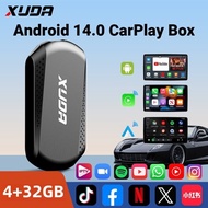 🚗【2025 อัปเกรด】กล่องสมาร์ท XUDA Android 14 ✨ CarPlay+Android Auto 3-IN-1｜4+64GB｜เล่น YouTube/Netflix