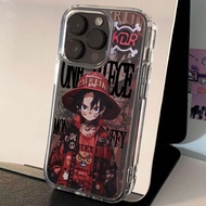 Trendy Cool Handsome One Piece Luffy Cartoon Japanese Comic Phone Case Transparent Silicone Shock-resistant Soft Case Suitable for iPhone 7 8 Plus XS XR X XS max 11 12 13 14 15 Pro max 12 Pro 13 Pro max 14 Pro max ProtectionShell