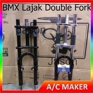 Fork Double Lajak BMX 20 Inci (Hidup) Suspensio Basikal Bicycle biasa size 20 colour VIP Candy Downhill Handle Bar