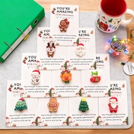 [FS] 10 Pcs Christmas Pocket Hug Gifts Mini Holiday Souvenir Token with Heartwarming Cards Employee 