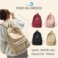 Ready COD Tas Ransel Wanita Korean Backpack Polos Baby Bag Baru Tas Ransel eiger Anak Sekolah sma re