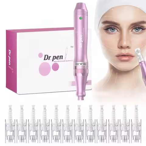 Dr.pen M7-W Micro Needle Pen with 12 Cartridges Nano Wireless Skin Care Kit Skin Pen 0.25mm Needle P