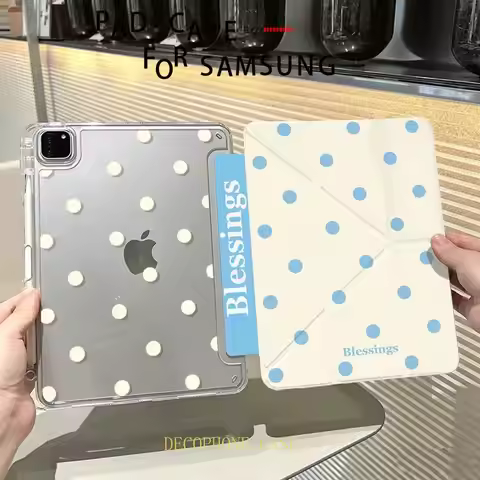 For Samsung Galaxy Tab A8/A9/A11+FE LITE PLUS/Galaxy Tab S6 Lite/S7/S8/S9/S10+ FE "Blue polka dots" 