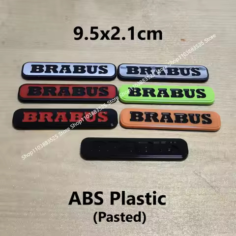 95x21mm Car ABS Pasted Emblem Badge Sticker for Brabus Smart G63 G500 W464 G350 450 451 453 W204 W20
