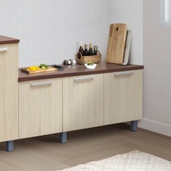 Kitchen Set Bawah / Lemari / Rak / Pintu Dapur Kayu Coklat Muda Modern Minimalis Murah - Denver