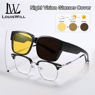 LouisWill Women Sunglasses Cover Night Vision Lens Sunglasses UV400 Summer Sunglasses Anti Glare Dri
