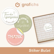 [54 pcs] Stiker Bulat Label Olshop Custom Free Desain Template LB01 - LB08 by Grafichs