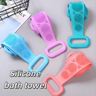 Silicone Bath Towel Back Scrubber for Shower Back Exfoliating Soft Scrub Body Brush Double-sided Mas