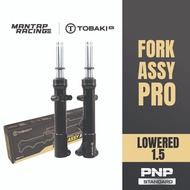 TOBAKI-X Fork PRO Lowered 1.5 LC135 4S V8 Fi Tambah Tebal LC 135 5S Y15ZR Y15 Y16ZR Y16 ABS NVX155
