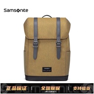 Samsonite backpack 15-inch men's computer bag fashion flip backpack tt1 college style schoolbag yellow