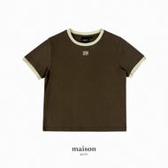 maison KEEPS | The Ringer Dual Logo Tee | เสื้อยืด ปักโลโก้