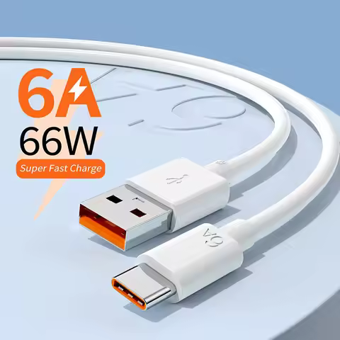 6A 66W USB C Fast Charger Cable Cellphone Super Fast Charging Cable Data Cord For iPhone Huawei Xiao