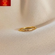 916 Gold Empty Rattan Ring Pure 916 Gold Budget for Women and Men