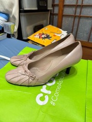 「 二手鞋 」 La New 女版皮革跟鞋 24cm（粉色）127