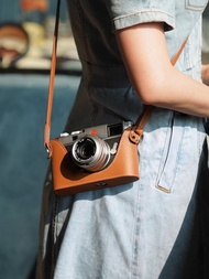 適用機型Leica M11 手掌紋皮革相機底座皮套