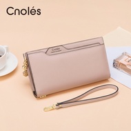 YC2 100% real cowhide wallet woman Top Quality Long Multi-card Double Zip Fashion Classic Purse Lady