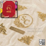 customized Nikkah Booklet Decor gold mirror - Custom Decor for Nikkah Certificate Holder