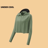Áo Chống Nắng Nữ Dáng Lửng Xòe Mũ Vành UNDERCOOL Thun Lạnh Thoáng Mát Chống Tia UV