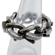 Excellent condition △ TIFFANY&Co. Tiffany Forge Link Ring, AG925 sterling silver, oxidized finish, c