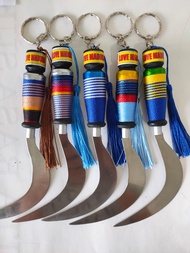 Bundora GKC1 Gantungan Kunci Celurit 17cm jumbo Etnik Madura Souvenir Oleh-Oleh Warna-Warni Keren Mu