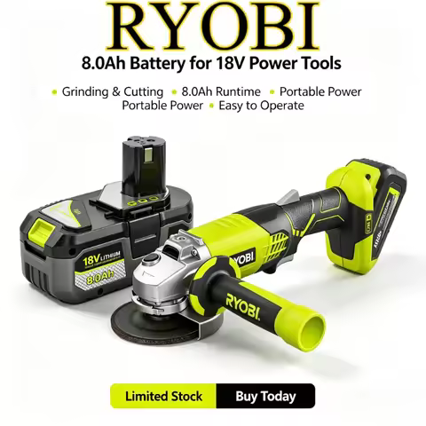 Ryobi 18V Battery 6.0Ah P107 P108 Reliable Rechargeable For Ryobi One+ Impact Wrench Grinder Cordles