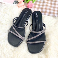 รองเท้าแตะแฟชั่น แบรนด์ ARUN รุ่น AR2013 ประดับเพชร ใส่สบาย ไซส์ 36-45